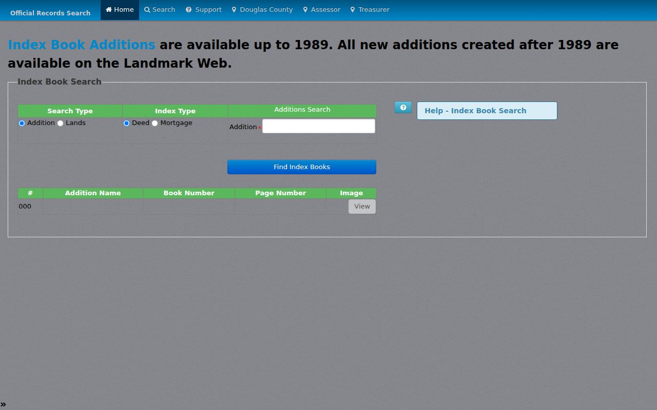 Douglas County residents directory Landmark deed index search