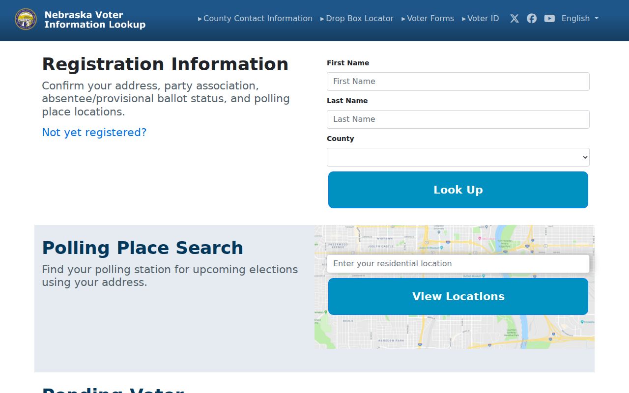 Douglas County residents directory Nebraska VoterView lookup